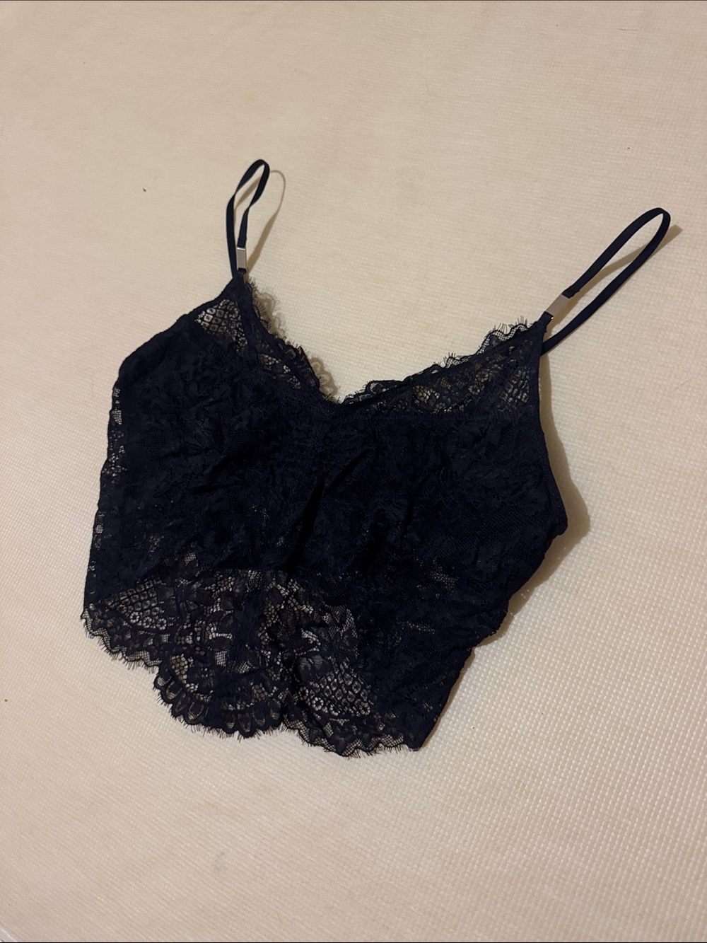 aerie Black Lace Bandeau Bralette